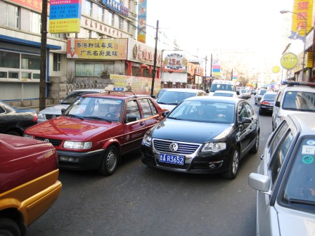Wieder mal Verkehrsstau in Changchun