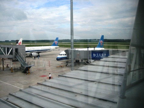 Unser Flugzeug nach Beijing