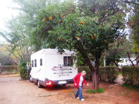 Unser Stellplatz auf dem Campingplatz Villsom